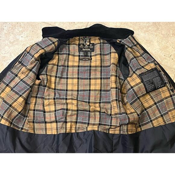 $398 Barbour Beadnell Waxed Cotton Classic Blue Jacket US 12 EUC Made in UK WOW - Picture 3 of 16